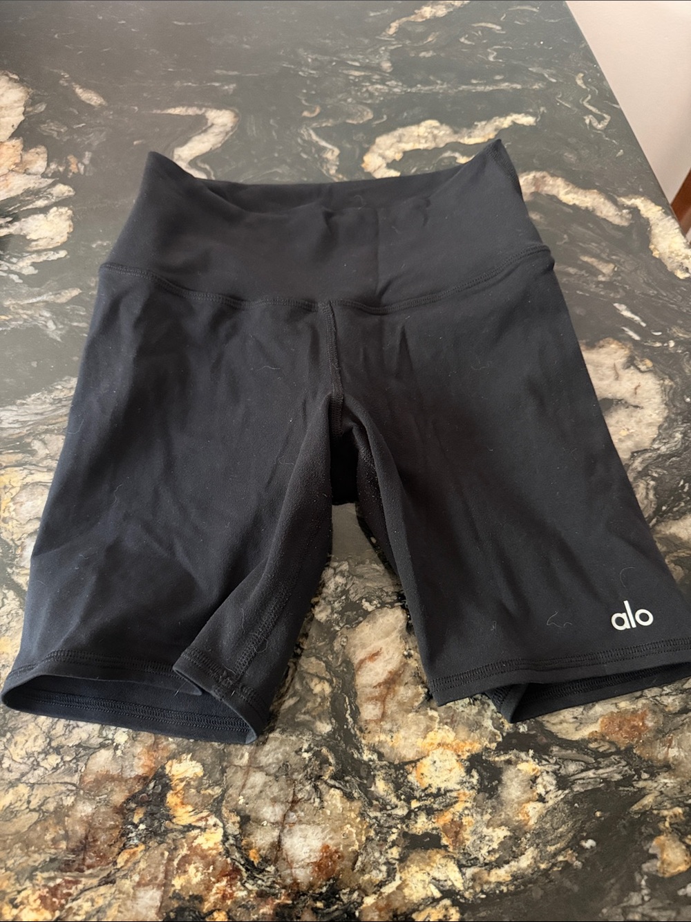 ALO Yoga Black High-Rise Bike Shorts